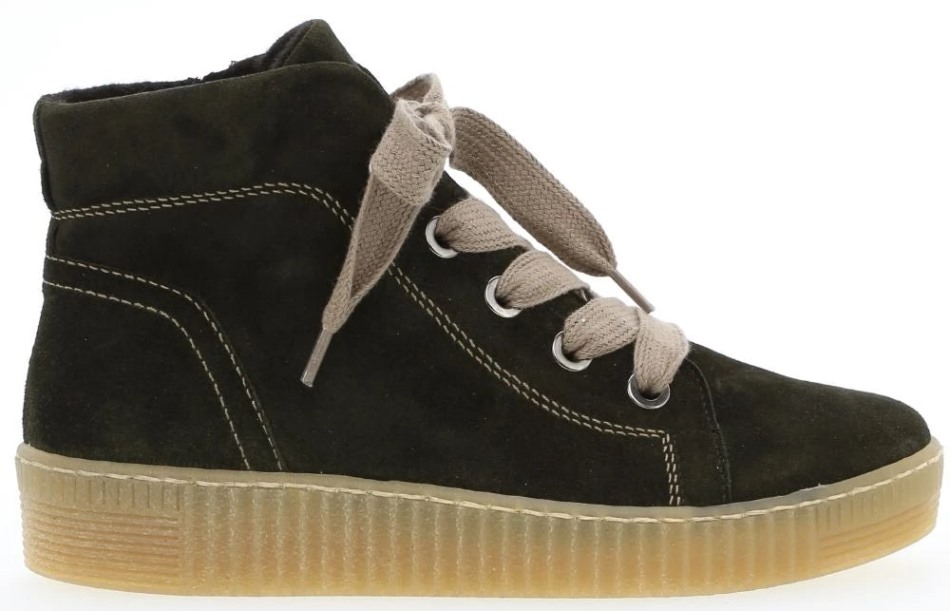 Gabour | Exclusif 33735-11 - Bottillon Lacet Daim Vert